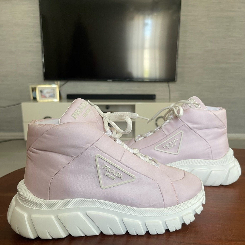PRADA NYLON PIUMA ALABRASTO (pink) SNEAKERS